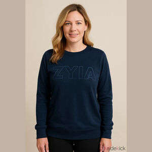Women's Zyia Active Sweatshirt Size M Blue